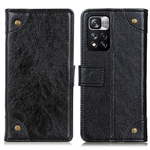 Coque Portefeuille Livre Cuir Etui Clapet K06Z pour Xiaomi Poco X4 NFC Noir