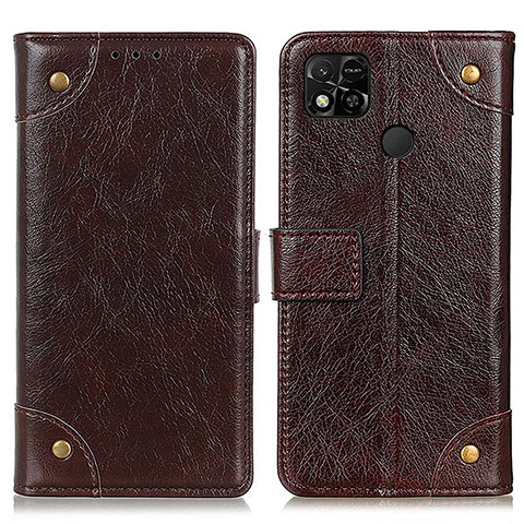 Coque Portefeuille Livre Cuir Etui Clapet K06Z pour Xiaomi Redmi 10A 4G Brun Clair