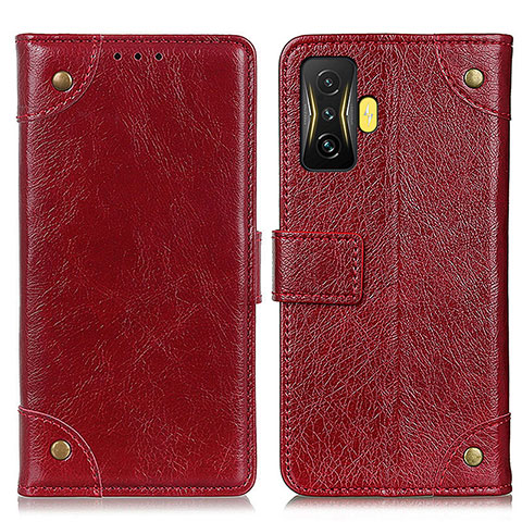 Coque Portefeuille Livre Cuir Etui Clapet K06Z pour Xiaomi Redmi K50 Gaming 5G Rouge