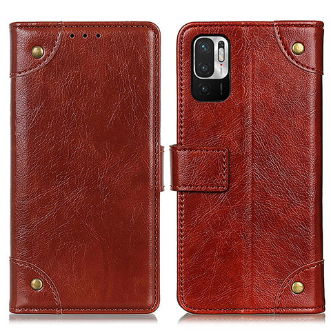 Coque Portefeuille Livre Cuir Etui Clapet K06Z pour Xiaomi Redmi Note 10 JE 5G Brun Clair