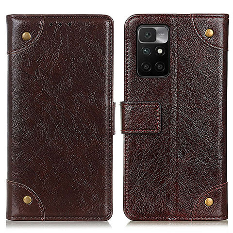 Coque Portefeuille Livre Cuir Etui Clapet K06Z pour Xiaomi Redmi Note 11 4G (2021) Marron