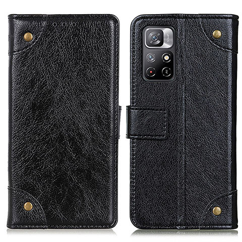 Coque Portefeuille Livre Cuir Etui Clapet K06Z pour Xiaomi Redmi Note 11 5G Noir