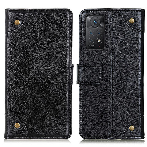 Coque Portefeuille Livre Cuir Etui Clapet K06Z pour Xiaomi Redmi Note 11 Pro 4G Noir