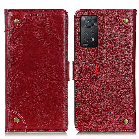 Coque Portefeuille Livre Cuir Etui Clapet K06Z pour Xiaomi Redmi Note 12 Pro 4G Rouge