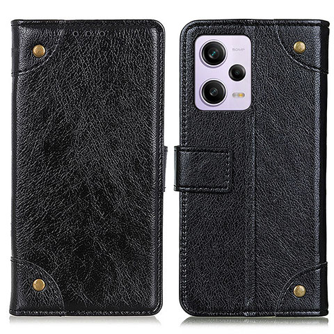 Coque Portefeuille Livre Cuir Etui Clapet K06Z pour Xiaomi Redmi Note 12 Pro 5G Noir