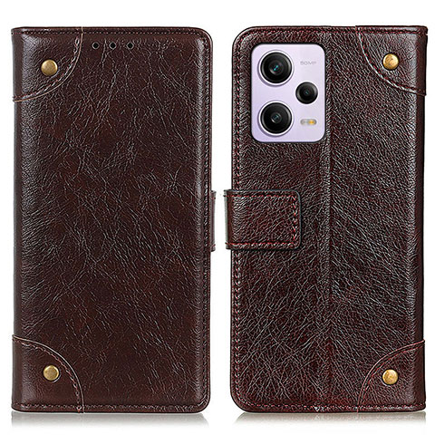 Coque Portefeuille Livre Cuir Etui Clapet K06Z pour Xiaomi Redmi Note 12 Pro+ Plus 5G Marron