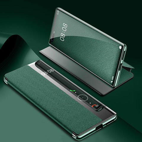 Coque Portefeuille Livre Cuir Etui Clapet K07 pour Huawei Mate 40 Pro Vert