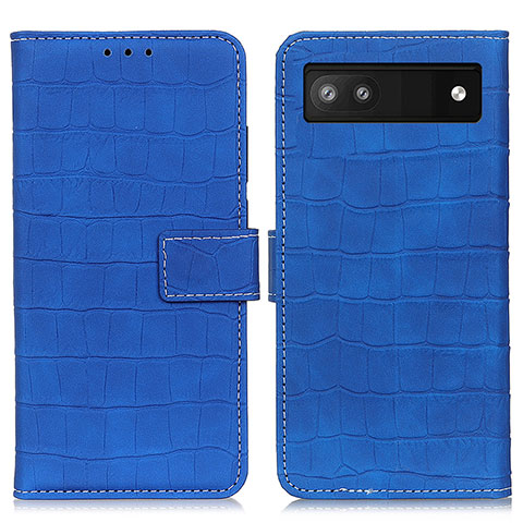 Coque Portefeuille Livre Cuir Etui Clapet K07Z pour Google Pixel 7a 5G Bleu