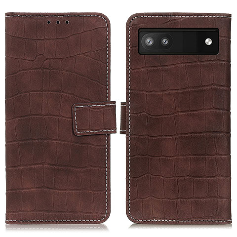 Coque Portefeuille Livre Cuir Etui Clapet K07Z pour Google Pixel 7a 5G Marron