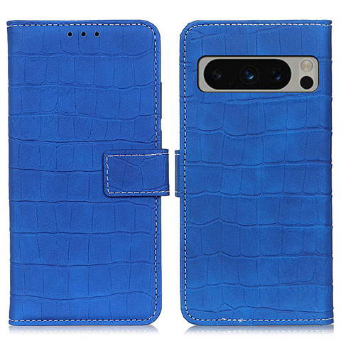 Coque Portefeuille Livre Cuir Etui Clapet K07Z pour Google Pixel 8 Pro 5G Bleu