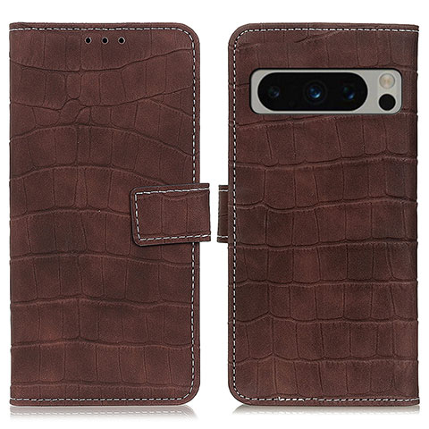 Coque Portefeuille Livre Cuir Etui Clapet K07Z pour Google Pixel 8 Pro 5G Marron