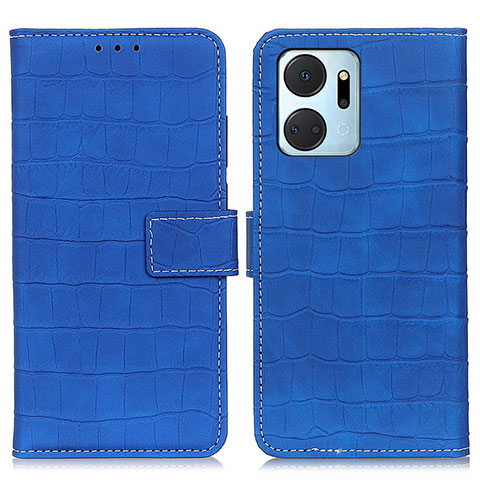 Coque Portefeuille Livre Cuir Etui Clapet K07Z pour Huawei Honor X7a Bleu