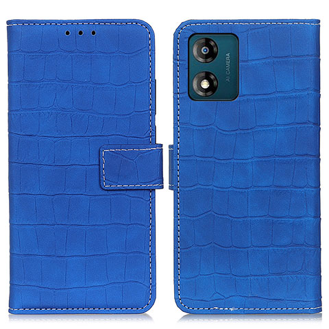 Coque Portefeuille Livre Cuir Etui Clapet K07Z pour Motorola Moto E13 Bleu