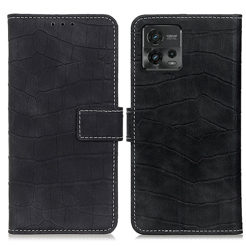 Coque Portefeuille Livre Cuir Etui Clapet K07Z pour Motorola Moto G72 Noir