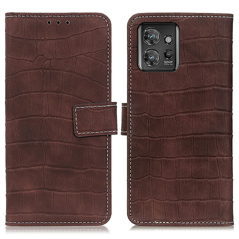 Coque Portefeuille Livre Cuir Etui Clapet K07Z pour Motorola ThinkPhone 5G Marron