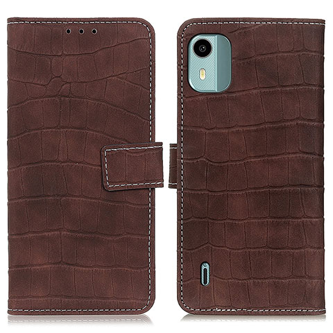 Coque Portefeuille Livre Cuir Etui Clapet K07Z pour Nokia C12 Marron