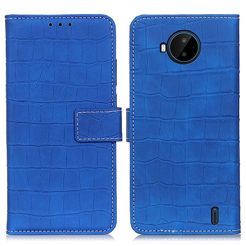 Coque Portefeuille Livre Cuir Etui Clapet K07Z pour Nokia C20 Plus Bleu