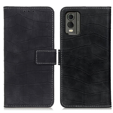 Coque Portefeuille Livre Cuir Etui Clapet K07Z pour Nokia C210 Noir