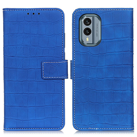 Coque Portefeuille Livre Cuir Etui Clapet K07Z pour Nokia X30 5G Bleu