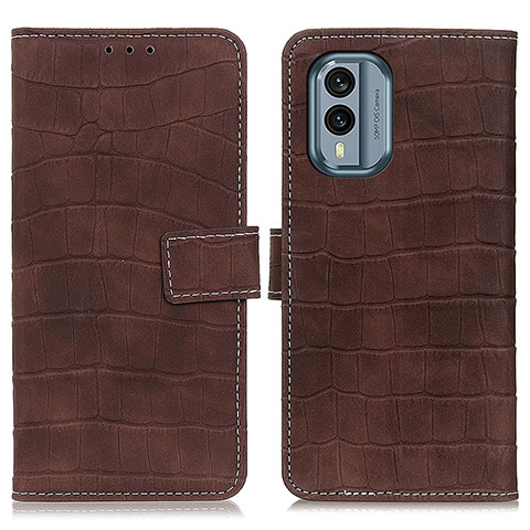 Coque Portefeuille Livre Cuir Etui Clapet K07Z pour Nokia X30 5G Marron