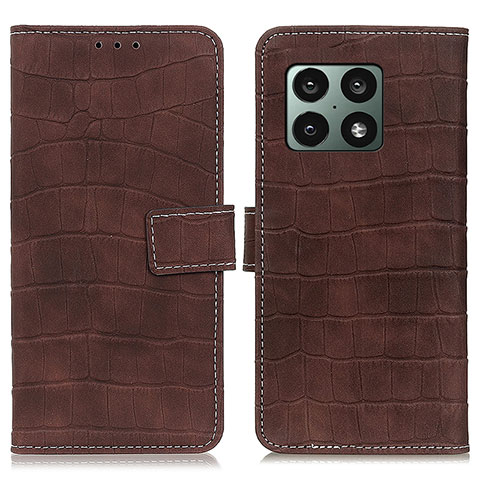 Coque Portefeuille Livre Cuir Etui Clapet K07Z pour OnePlus 10 Pro 5G Marron