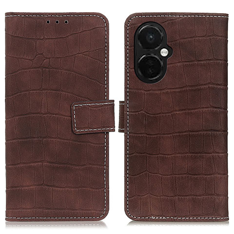 Coque Portefeuille Livre Cuir Etui Clapet K07Z pour OnePlus Nord CE 3 5G Marron