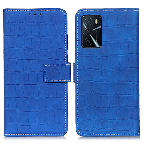 Coque Portefeuille Livre Cuir Etui Clapet K07Z pour Oppo A16s Bleu