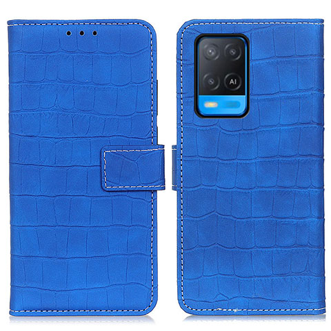 Coque Portefeuille Livre Cuir Etui Clapet K07Z pour Oppo A54 4G Bleu