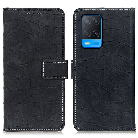 Coque Portefeuille Livre Cuir Etui Clapet K07Z pour Oppo A54 4G Noir