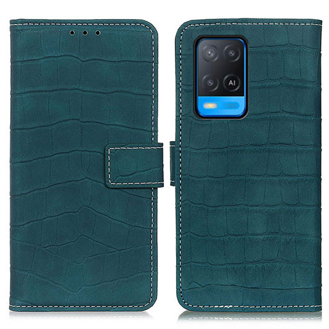 Coque Portefeuille Livre Cuir Etui Clapet K07Z pour Oppo A54 4G Vert