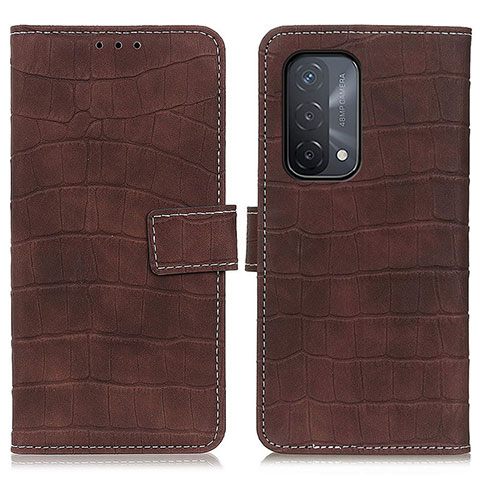 Coque Portefeuille Livre Cuir Etui Clapet K07Z pour Oppo A54 5G Marron