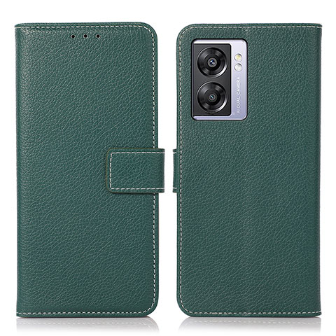 Coque Portefeuille Livre Cuir Etui Clapet K07Z pour Oppo A56S 5G Vert