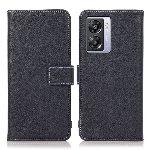 Coque Portefeuille Livre Cuir Etui Clapet K07Z pour Oppo A57 5G Bleu