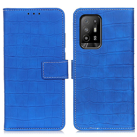 Coque Portefeuille Livre Cuir Etui Clapet K07Z pour Oppo A95 5G Bleu