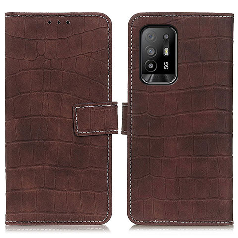 Coque Portefeuille Livre Cuir Etui Clapet K07Z pour Oppo A95 5G Marron