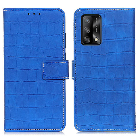 Coque Portefeuille Livre Cuir Etui Clapet K07Z pour Oppo F19 Bleu