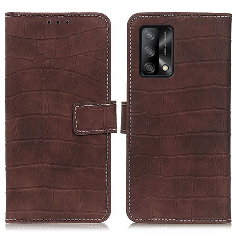 Coque Portefeuille Livre Cuir Etui Clapet K07Z pour Oppo F19s Marron