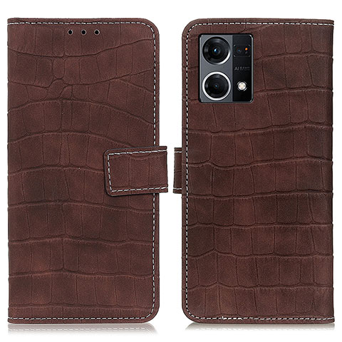 Coque Portefeuille Livre Cuir Etui Clapet K07Z pour Oppo F21 Pro 4G Marron