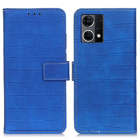 Coque Portefeuille Livre Cuir Etui Clapet K07Z pour Oppo F21s Pro 4G Bleu