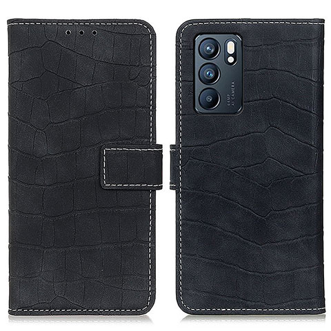 Coque Portefeuille Livre Cuir Etui Clapet K07Z pour Oppo Reno6 5G Noir