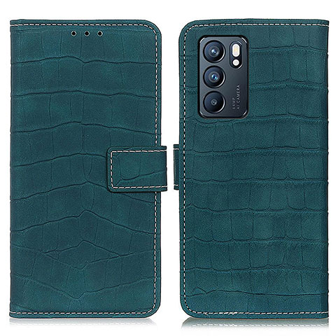 Coque Portefeuille Livre Cuir Etui Clapet K07Z pour Oppo Reno6 5G Vert