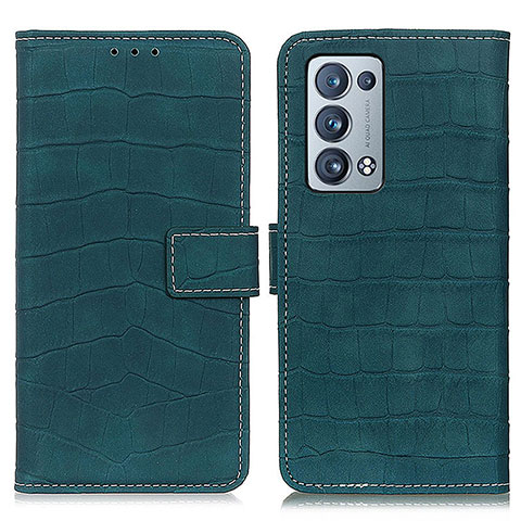 Coque Portefeuille Livre Cuir Etui Clapet K07Z pour Oppo Reno6 Pro 5G Vert