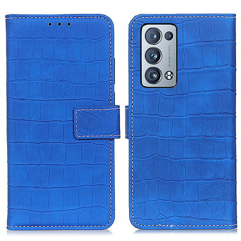 Coque Portefeuille Livre Cuir Etui Clapet K07Z pour Oppo Reno6 Pro+ Plus 5G Bleu