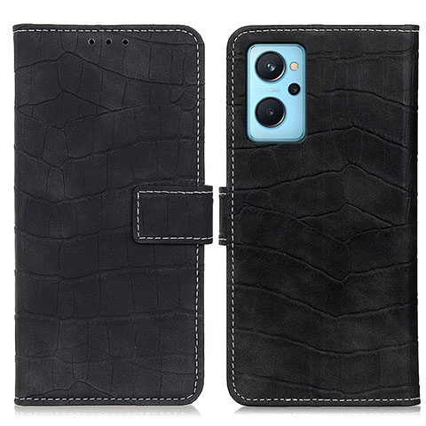 Coque Portefeuille Livre Cuir Etui Clapet K07Z pour Realme 9i 4G Noir