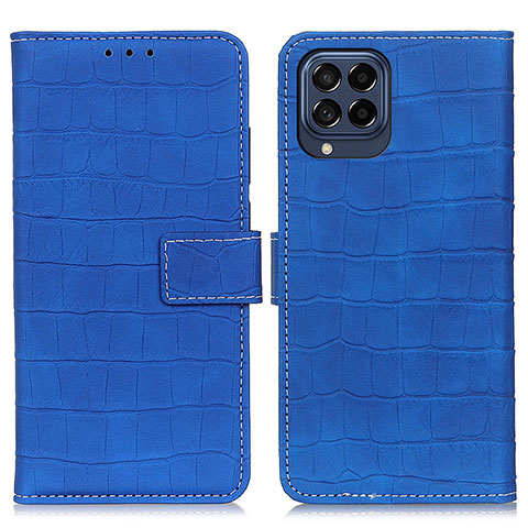 Coque Portefeuille Livre Cuir Etui Clapet K07Z pour Samsung Galaxy M53 5G Bleu