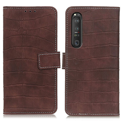 Coque Portefeuille Livre Cuir Etui Clapet K07Z pour Sony Xperia 1 III Marron