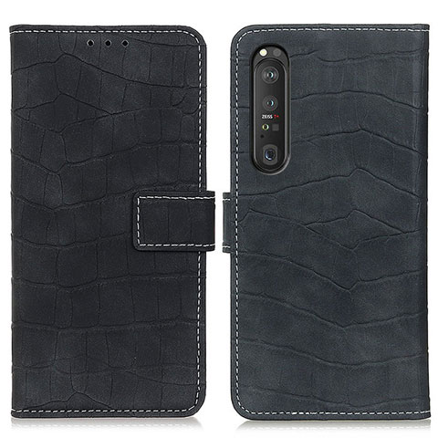 Coque Portefeuille Livre Cuir Etui Clapet K07Z pour Sony Xperia 1 III Noir