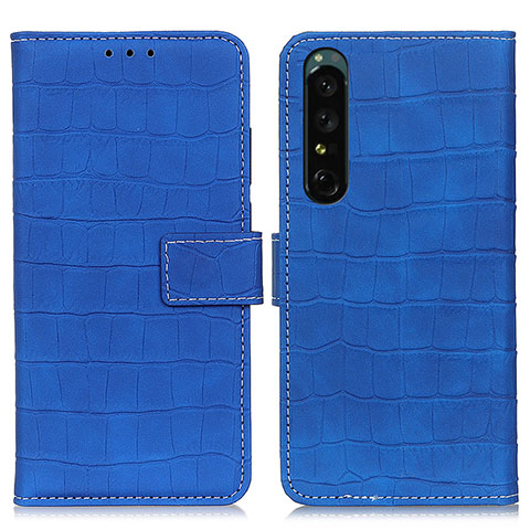 Coque Portefeuille Livre Cuir Etui Clapet K07Z pour Sony Xperia 1 IV Bleu