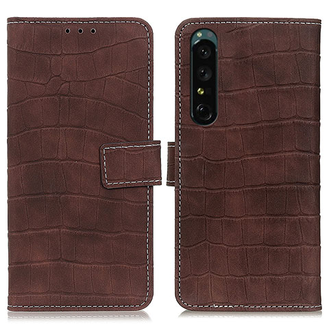 Coque Portefeuille Livre Cuir Etui Clapet K07Z pour Sony Xperia 1 IV Marron