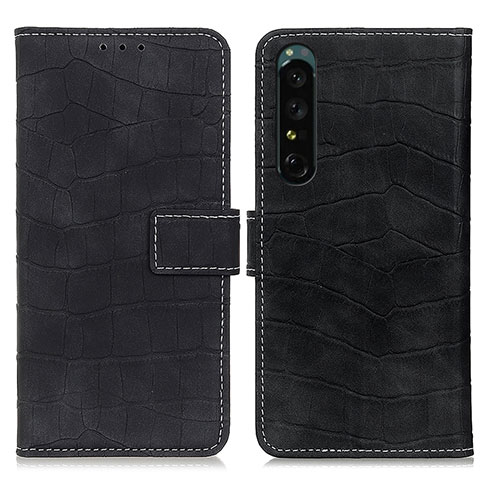 Coque Portefeuille Livre Cuir Etui Clapet K07Z pour Sony Xperia 1 IV SO-51C Noir